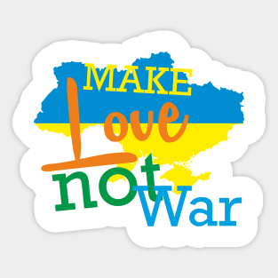 Ukraine: Make Love Not War Sticker